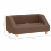 Koiran sohva ruskea 95x63x39 cm pellava