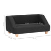 Koiran sohva musta 95x63x39 cm pellava