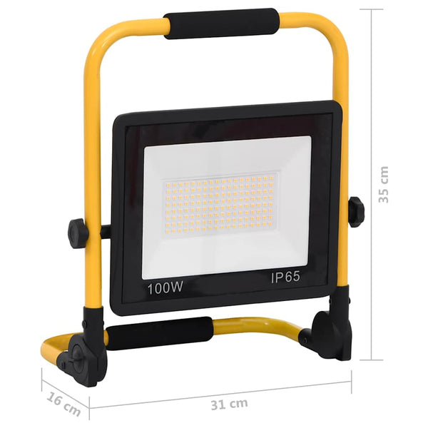 LED-valonheitin kahvalla 100 W lämmin valkoinen