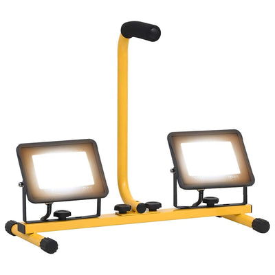 Lämmin valkoinen led-valonheitin kahvalla Campianu 2x30 W