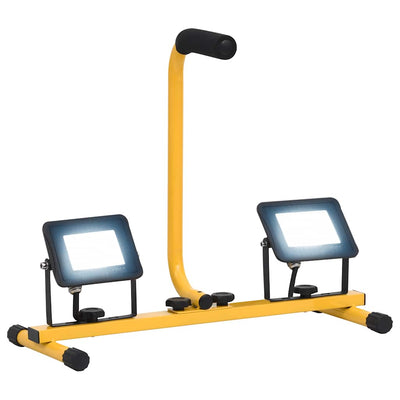 Kylmä valkoinen led-valonheitin kahvalla Campianu 2x20 W