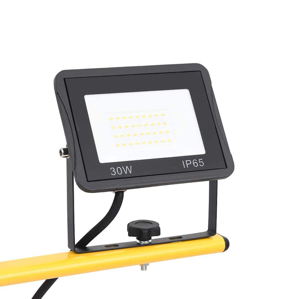 LED-valonheitin kolmijalalla 2x30 W lämmin valkoinen