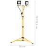 LED-valonheitin kolmijalalla 2x50 W lämmin valkoinen