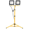 LED-valonheitin kolmijalalla 2x100 W lämmin valkoinen