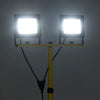 LED-valonheitin kolmijalalla 2x50 W kylmä valkoinen