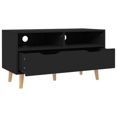 TV-taso musta 90x40x48,5 cm tekninen puu