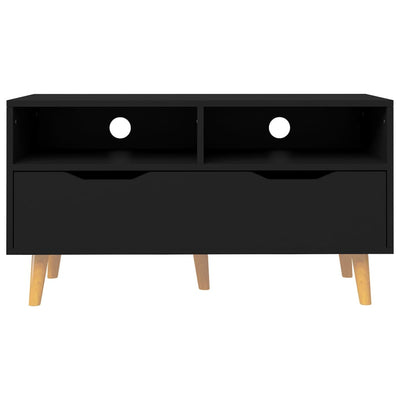 TV-taso musta 90x40x48,5 cm tekninen puu