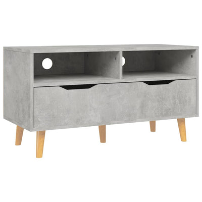TV-taso betoninharmaa 90x40x48,5 cm tekninen puu