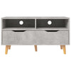TV-taso betoninharmaa 90x40x48,5 cm tekninen puu