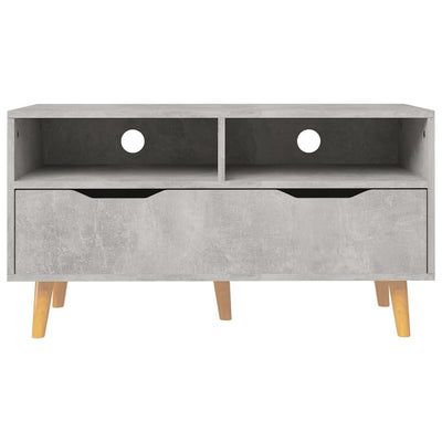 TV-taso betoninharmaa 90x40x48,5 cm tekninen puu
