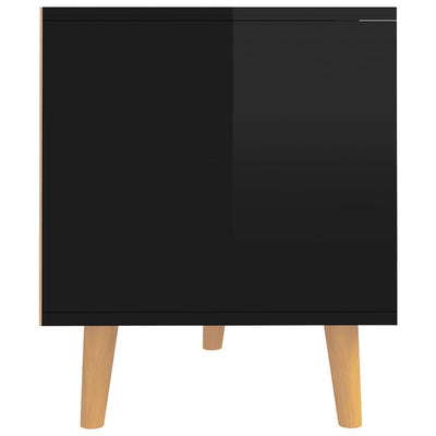TV-taso korkeakiilto musta 90x40x48,5 cm tekninen puu