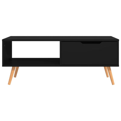 Sohvapöytä musta 100x49,5x43 cm tekninen puu