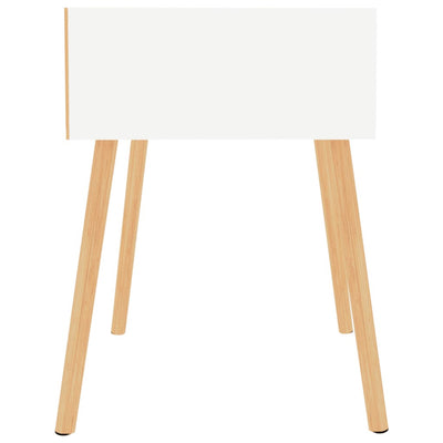 Yöpöydät 2 kpl valkoinen 40x40x56 cm tekninen puu
