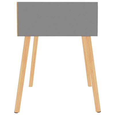 Yöpöydät 2 kpl harmaa 40x40x56 cm tekninen puu