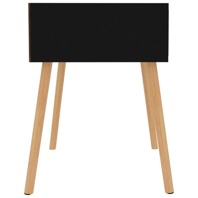 Yöpöytä korkeakiilto musta 40x40x56 cm lastulevy