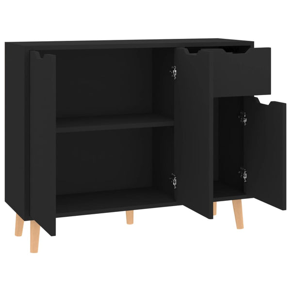 Senkki musta 90x30x72 cm tekninen puu