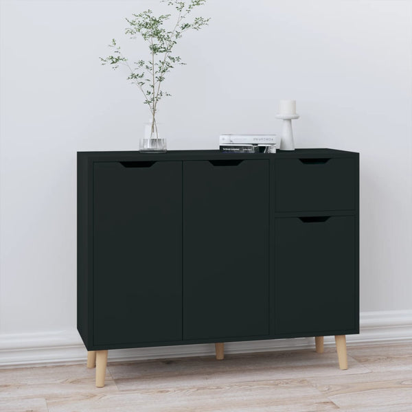 Senkki musta 90x30x72 cm tekninen puu