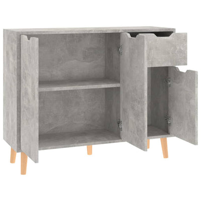 Senkki betoninharmaa 90x30x72 cm tekninen puu