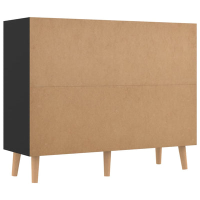 Senkki korkeakiiltoinen musta 90x30x72 cm lastulevy