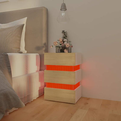 Sonoma tammi led-yöpöytä Zoria 45x35x67cm (puinen)