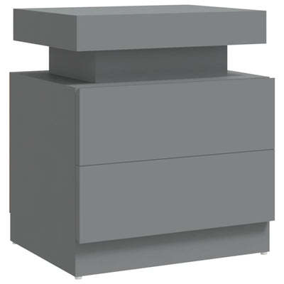 Yöpöytä harmaa 45x35x52 cm lastulevy