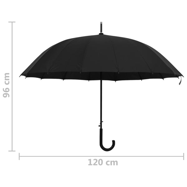 Musta sateenvarjo automaattinen Salcieana 120cm