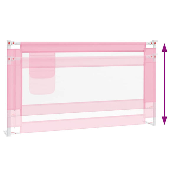 Turvalaita sänkyyn pinkki 150x25 cm kangas