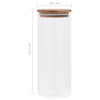 Lasiset säilytyspurkit bambukansilla 6 kpl 1000 ml