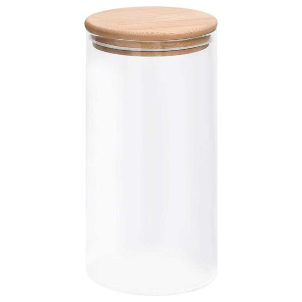 Lasiset säilytyspurkit bambukansilla 4 kpl 1200 ml