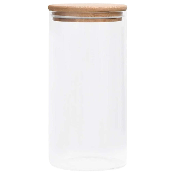Lasiset säilytyspurkit bambukansilla 4 kpl 1200 ml
