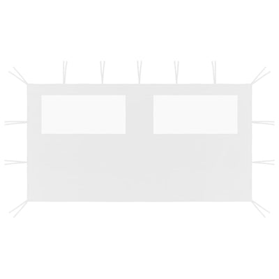 3070424 vidaXL Gazebo Sidewall with Windows 4x2 m White (315313)