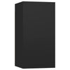TV-tasot 2 kpl musta 30,5x30x60 cm tekninen puu