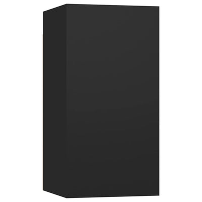 TV-tasot 2 kpl musta 30,5x30x60 cm tekninen puu