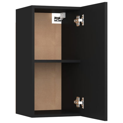 TV-tasot 2 kpl musta 30,5x30x60 cm tekninen puu