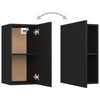 TV-tasot 2 kpl musta 30,5x30x60 cm tekninen puu