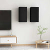 TV-tasot 2 kpl musta 30,5x30x60 cm tekninen puu