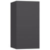 TV-tasot 2 kpl harmaa 30,5x30x60 cm tekninen puu
