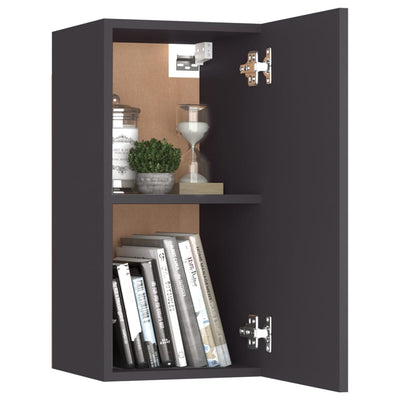 TV-tasot 2 kpl harmaa 30,5x30x60 cm tekninen puu