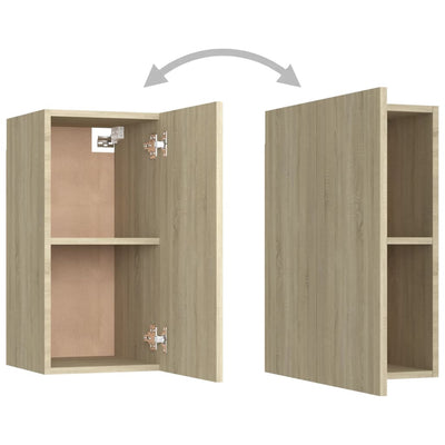 TV-tasot 2 kpl Sonoma-tammi 30,5x30x60 cm tekninen puu