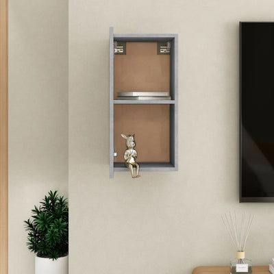 TV-taso betoninharmaa 30,5x30x60 cm tekninen puu