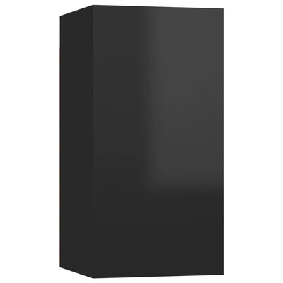 TV-taso korkeakiilto musta 30,5x30x60 cm tekninen puu