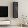 TV-tasot 2 kpl korkeakiilto harmaa 30,5x30x60 cm tekninen puu