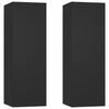 TV-tasot 2 kpl musta 30,5x30x90 cm tekninen puu