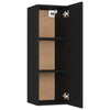 TV-tasot 2 kpl musta 30,5x30x90 cm tekninen puu