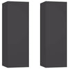 TV-tasot 2 kpl harmaa 30,5x30x90 cm tekninen puu