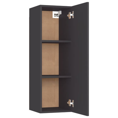 TV-tasot 2 kpl harmaa 30,5x30x90 cm tekninen puu