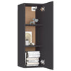 TV-tasot 2 kpl harmaa 30,5x30x90 cm tekninen puu