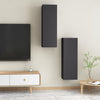 TV-tasot 2 kpl harmaa 30,5x30x90 cm tekninen puu