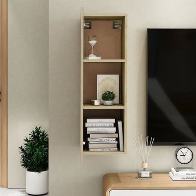 TV-taso Sonoma-tammi 30,5x30x90 cm tekninen puu