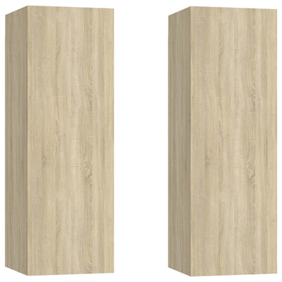TV-tasot 2 kpl Sonoma-tammi 30,5x30x90 cm tekninen puu